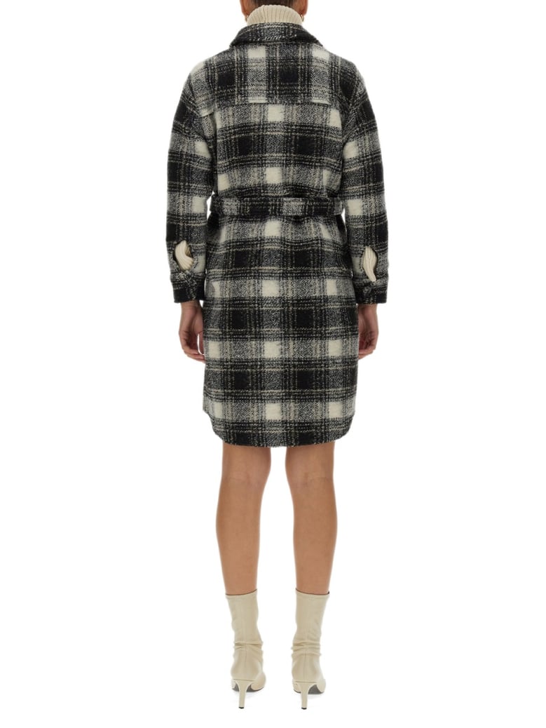 check print coat by Selfnex