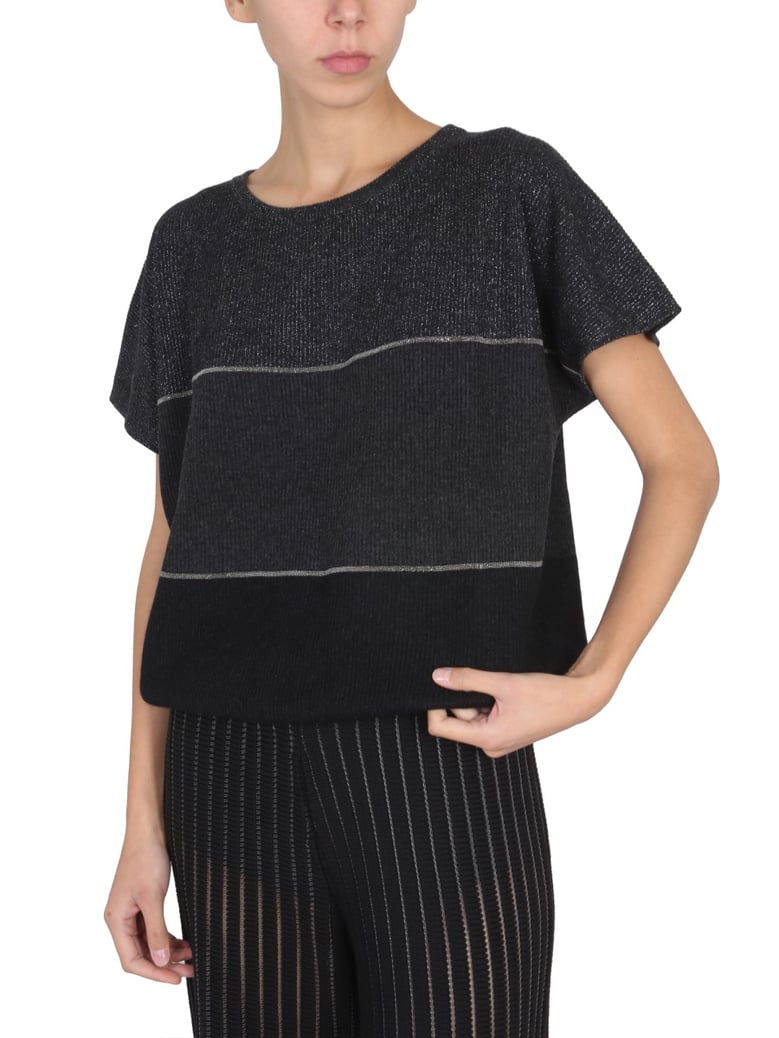 mesh jumper with shiny detail by Selfnex