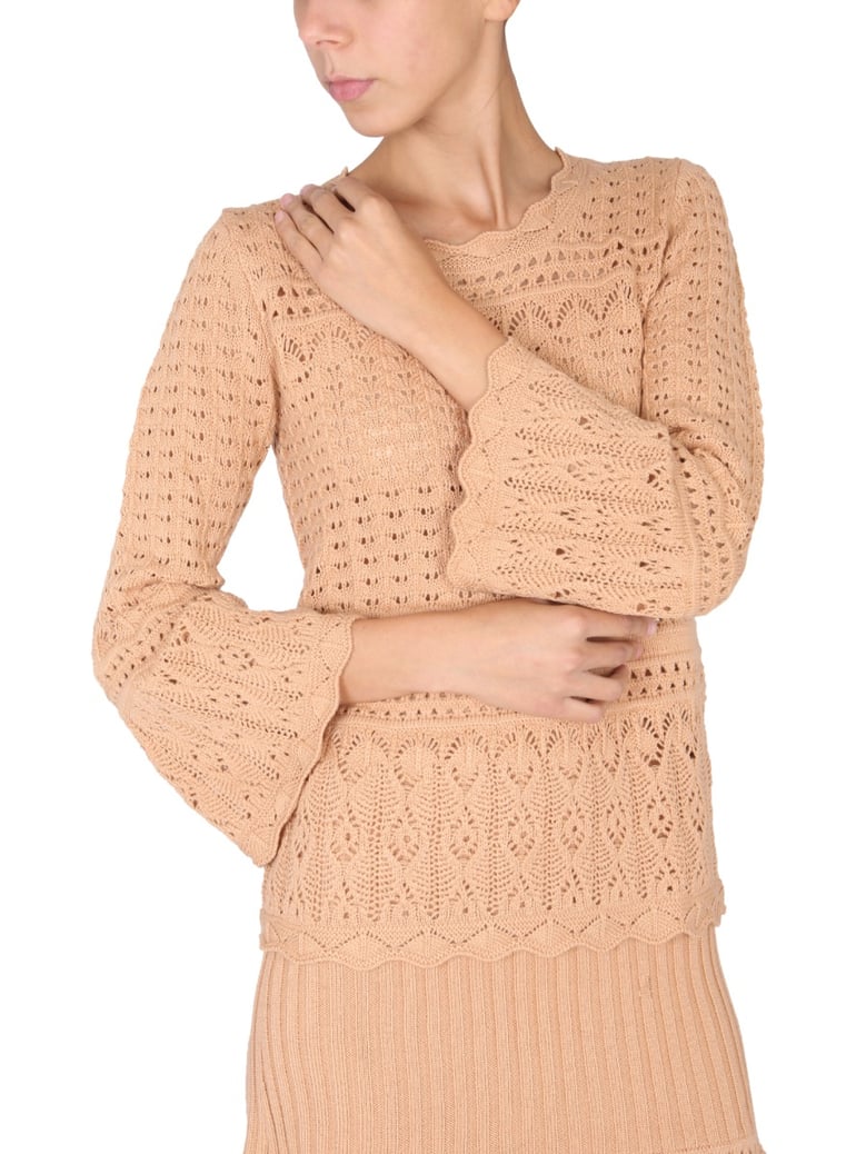 wool blend crew-neck sweater by Selfnex