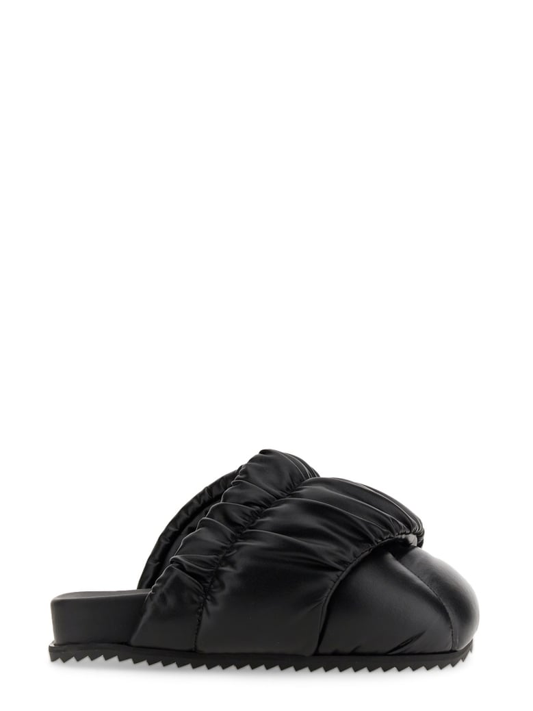 black leather sandal with tpu sole by Selfnex