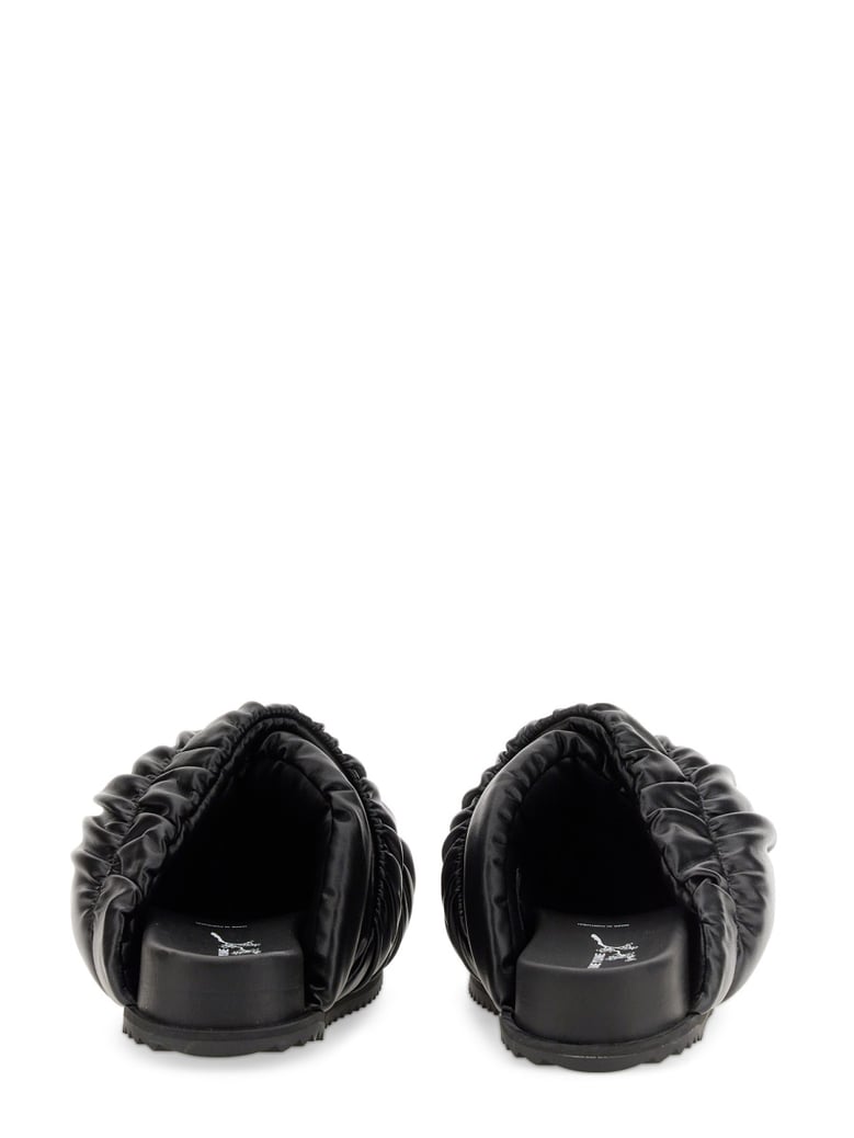 black leather sandal with tpu sole by Selfnex