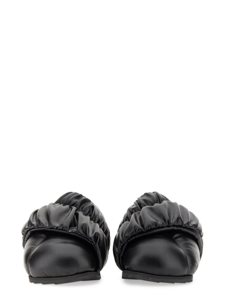 black leather sandal with tpu sole by Selfnex
