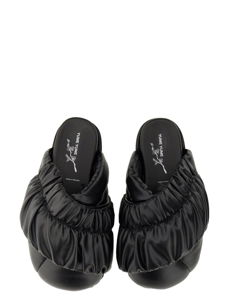 black leather sandal with tpu sole by Selfnex