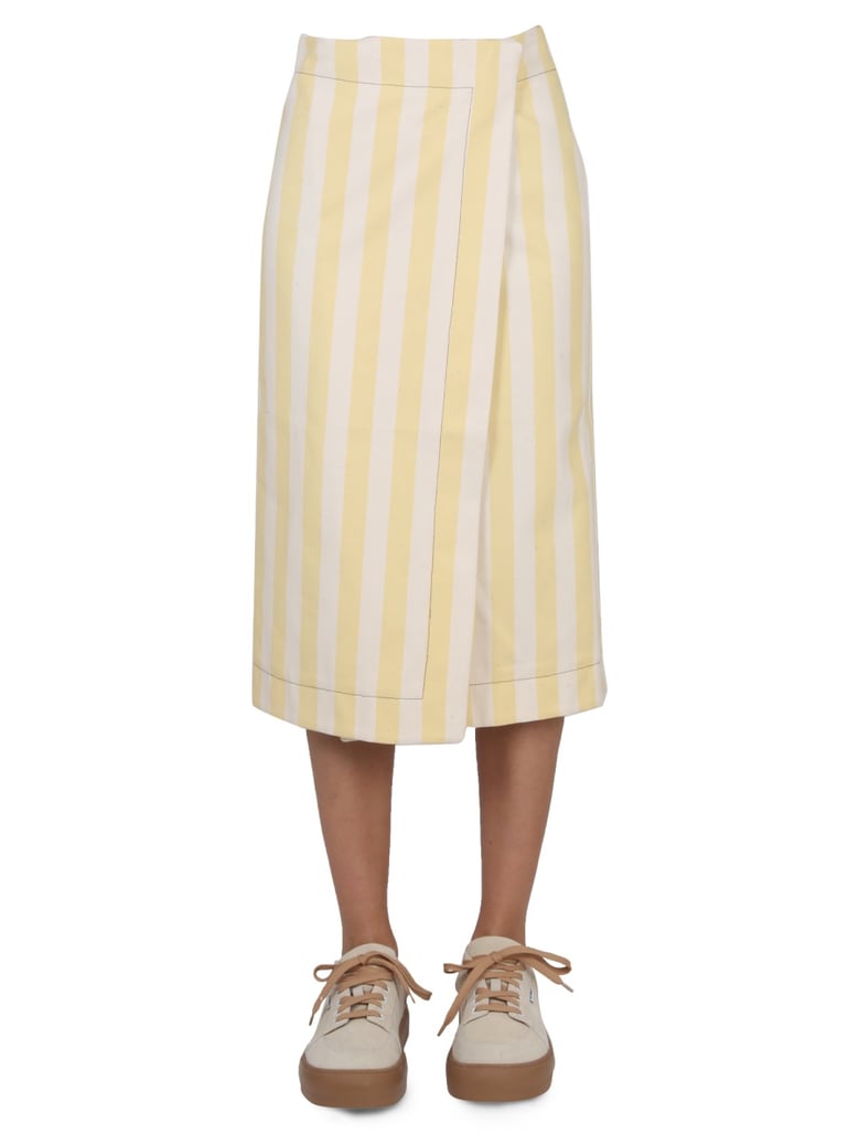 striped pattern skirt by Selfnex