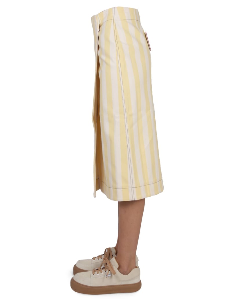striped pattern skirt by Selfnex