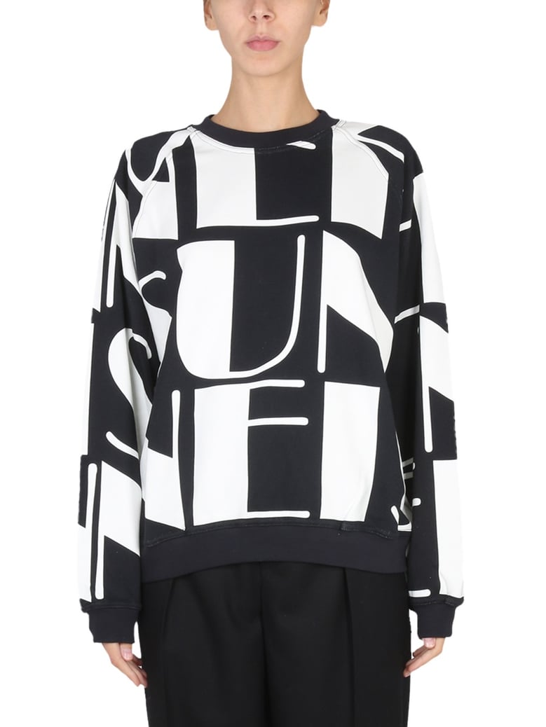 logo print crewneck sweatshirt by Selfnex
