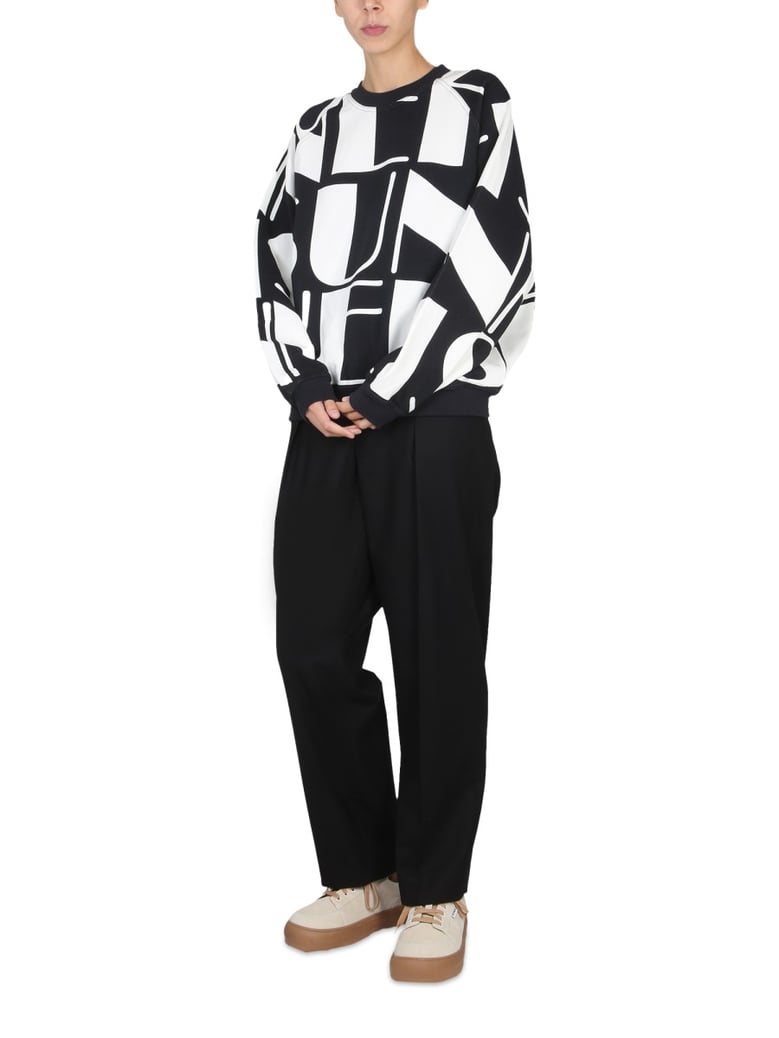 logo print crewneck sweatshirt by Selfnex
