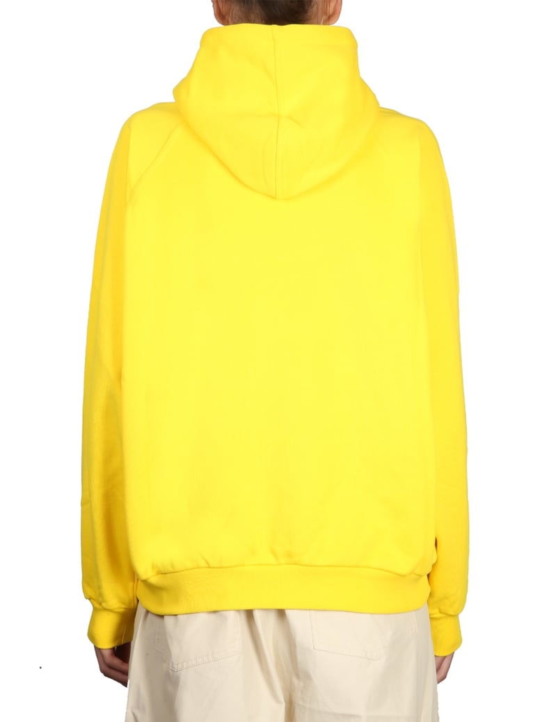 cotton sweatshirt with drawstring hood by Selfnex