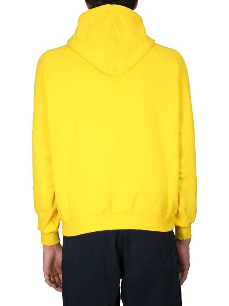 cotton sweatshirt with drawstring hood by Selfnex