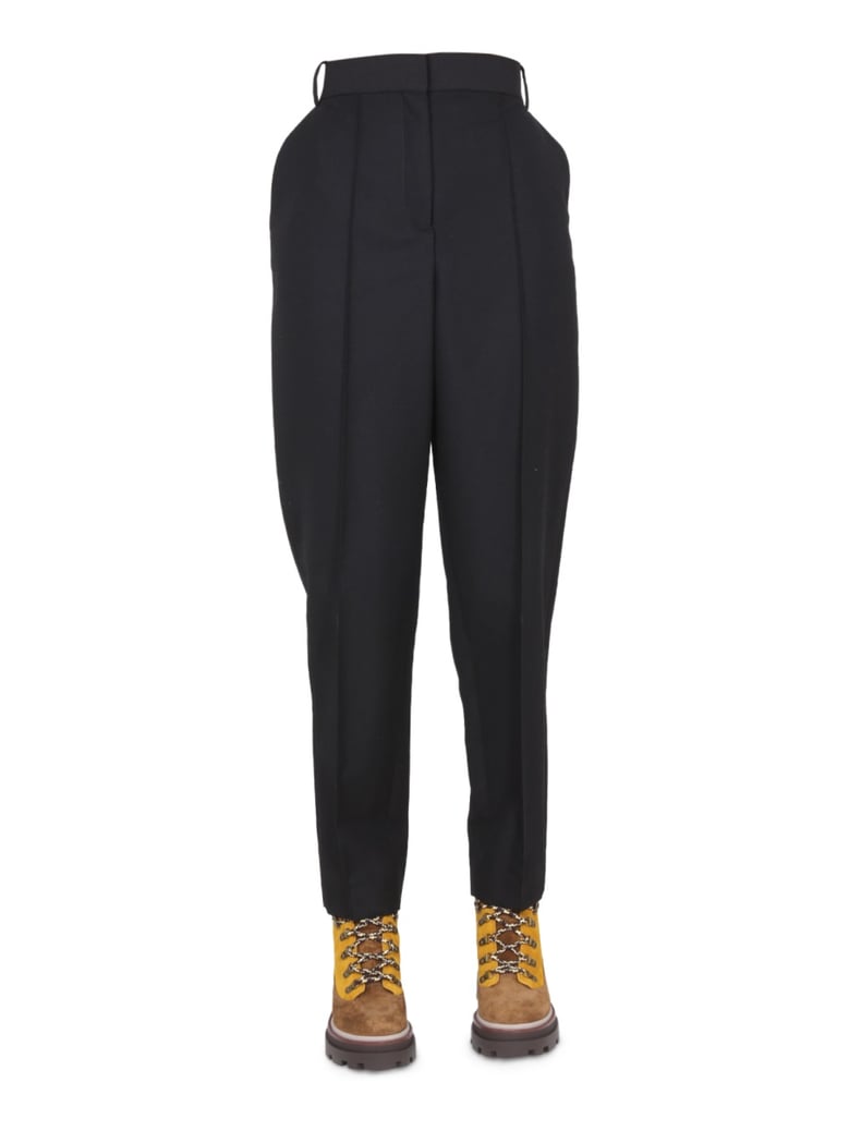 mohair pants with front zipper by Selfnex