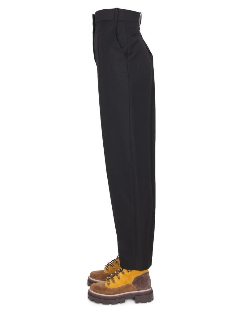 mohair pants with front zipper by Selfnex