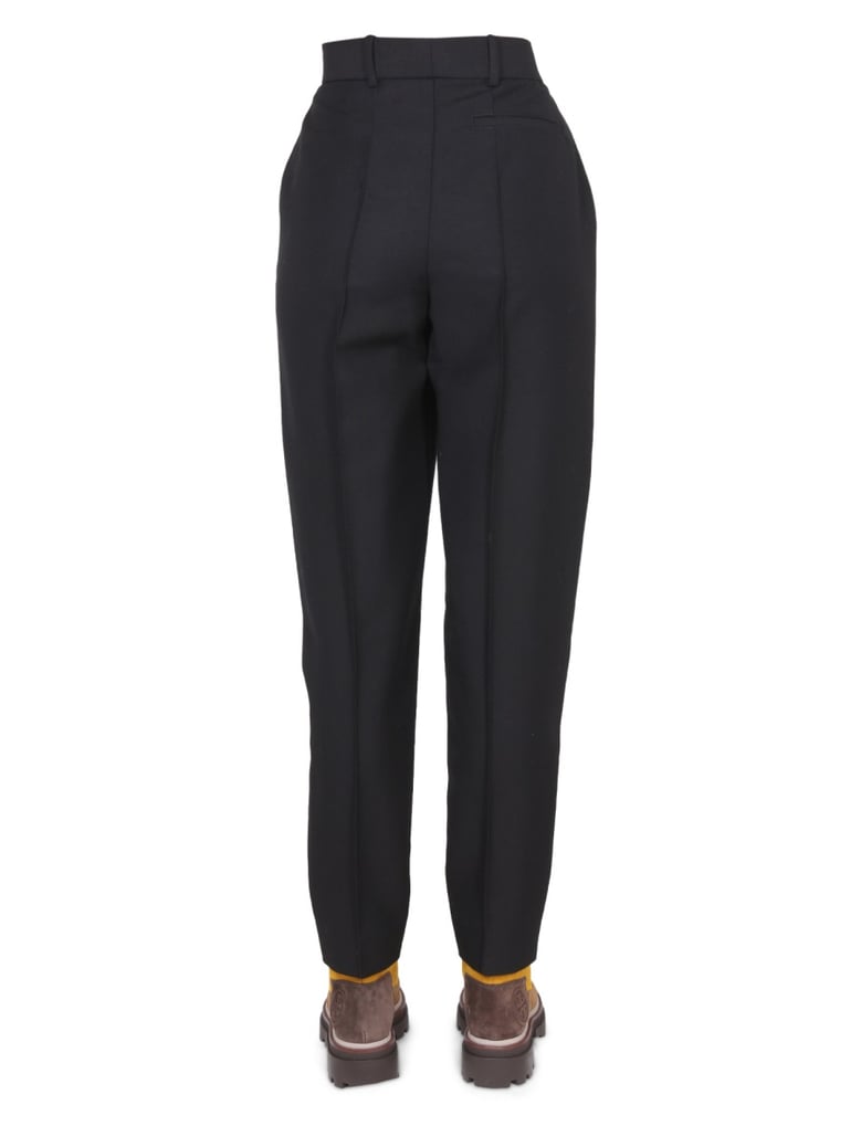 mohair pants with front zipper by Selfnex