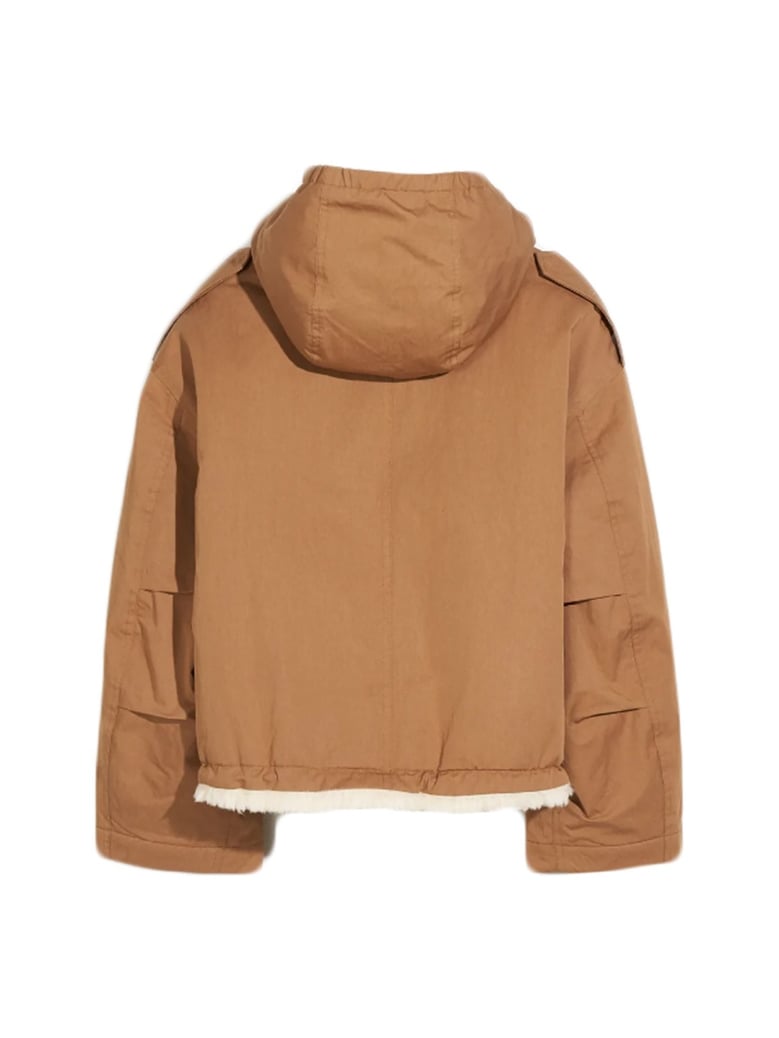 hooded jacket beige by Selfnex