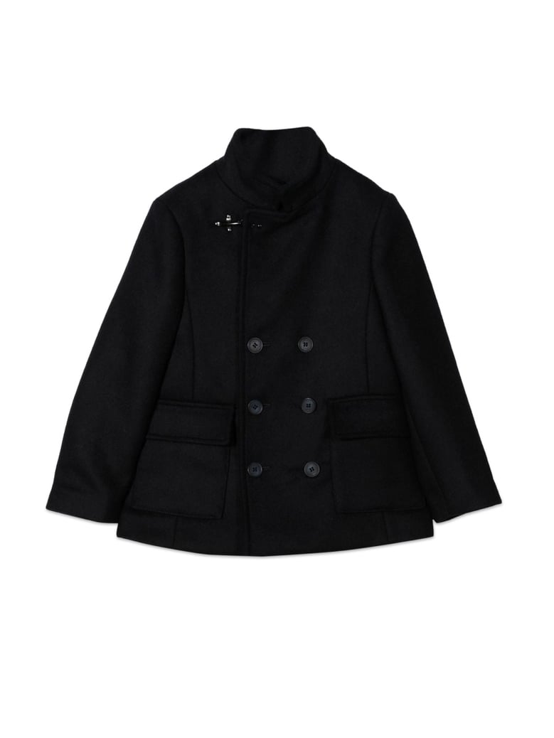 double-breasted wool coat blue by Selfnex