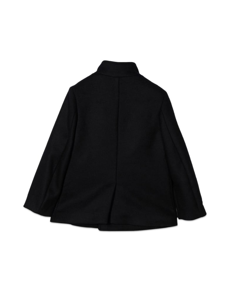 double-breasted wool coat blue by Selfnex
