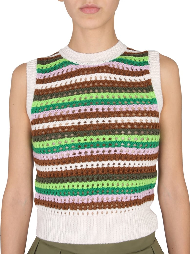 striped wool top by Selfnex
