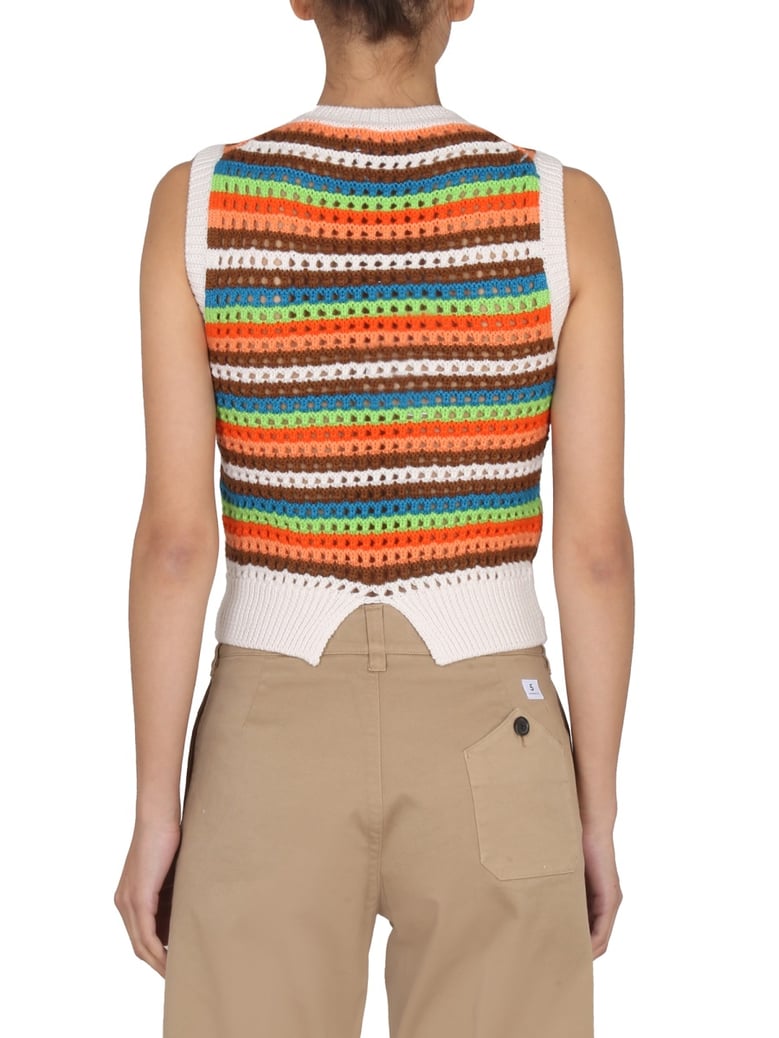 striped wool top by Selfnex