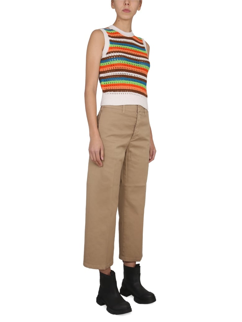 striped wool top by Selfnex