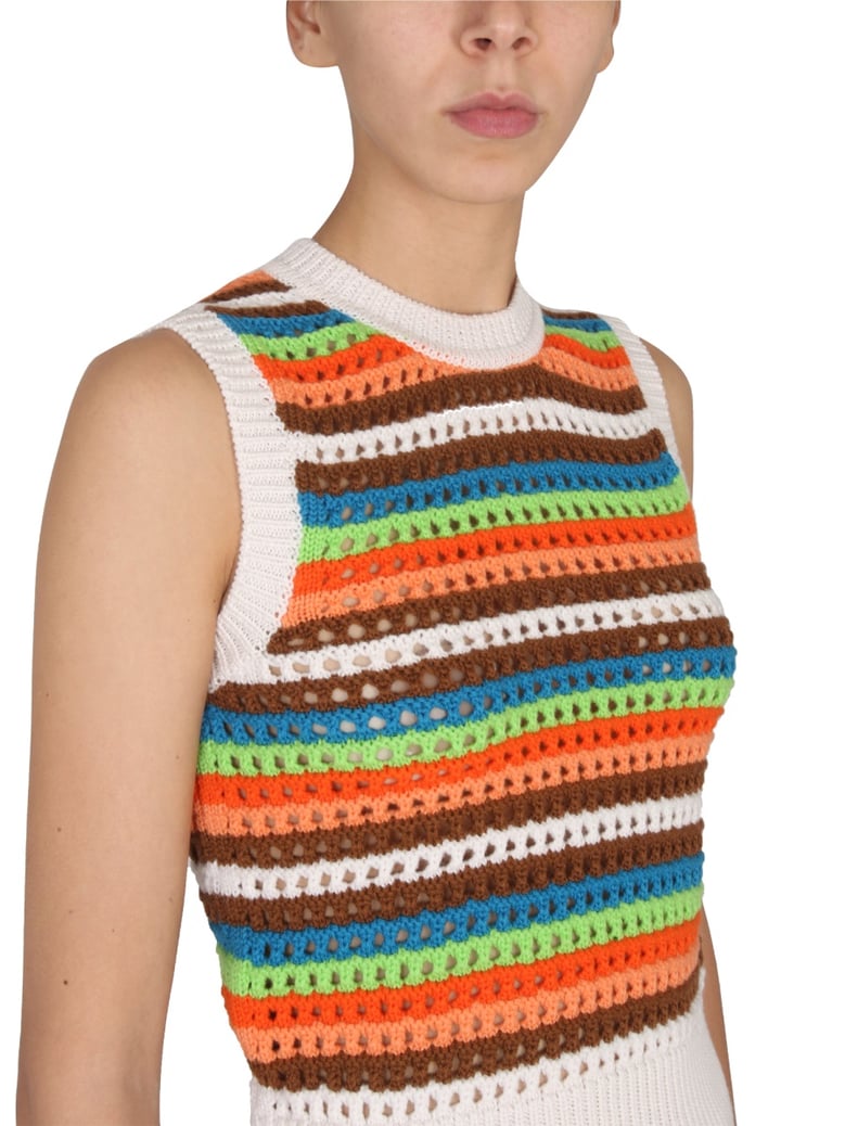 striped wool top by Selfnex