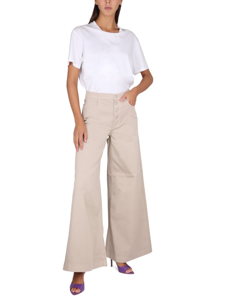 trousers yoko extraflare beige by Selfnex