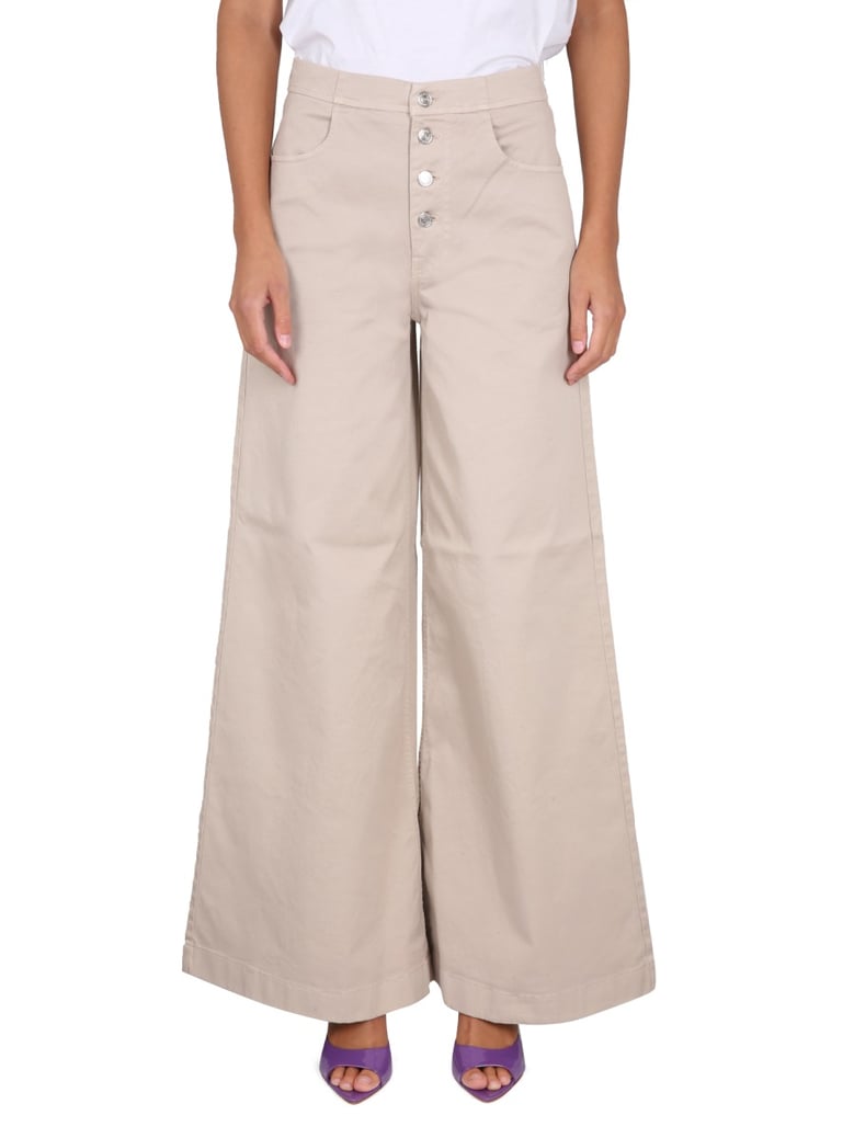 trousers yoko extraflare beige by Selfnex