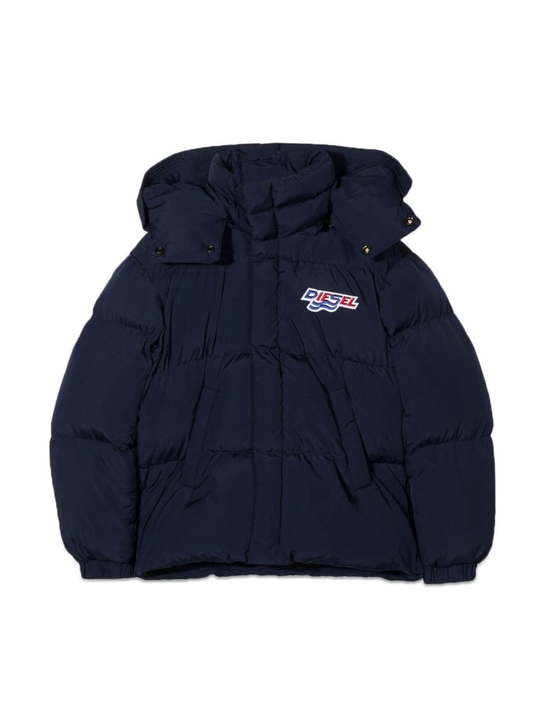 padded down jacket blue by Selfnex