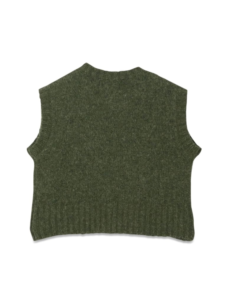 knitted vest green by Selfnex