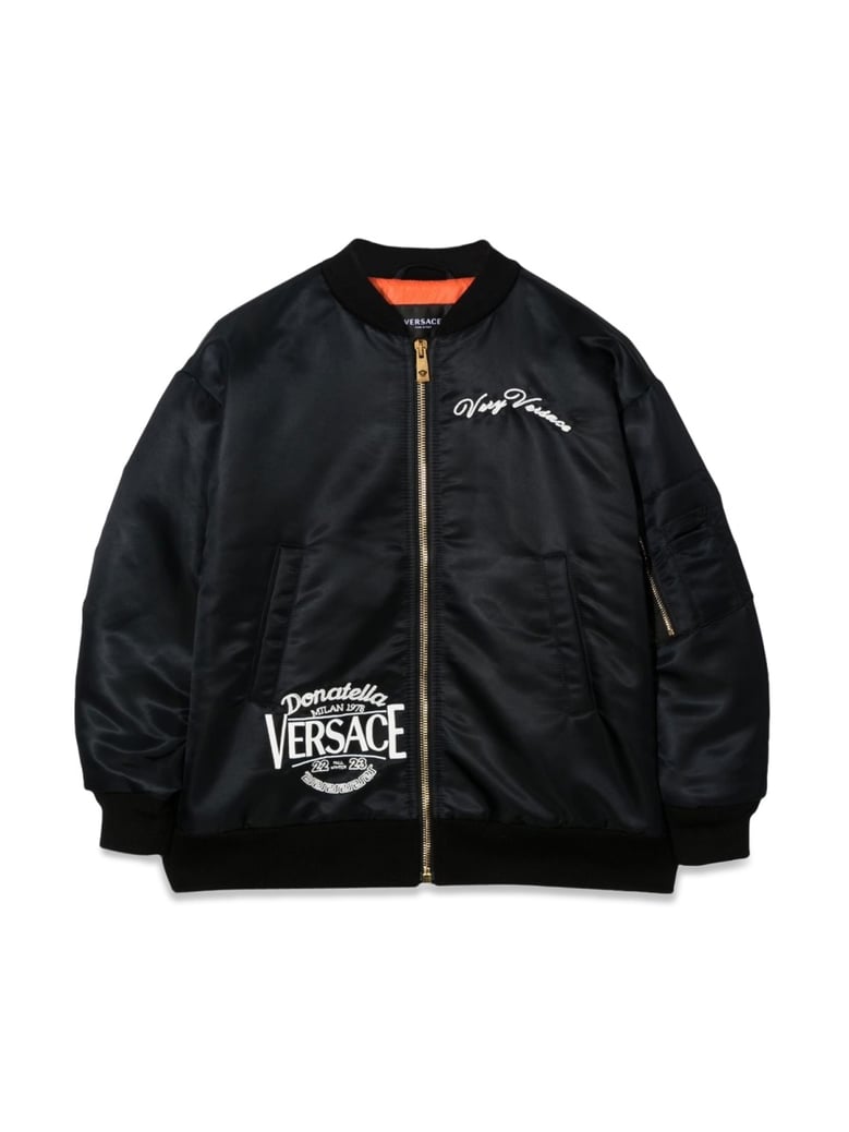 bomber jacket donatella embroidery black by Selfnex