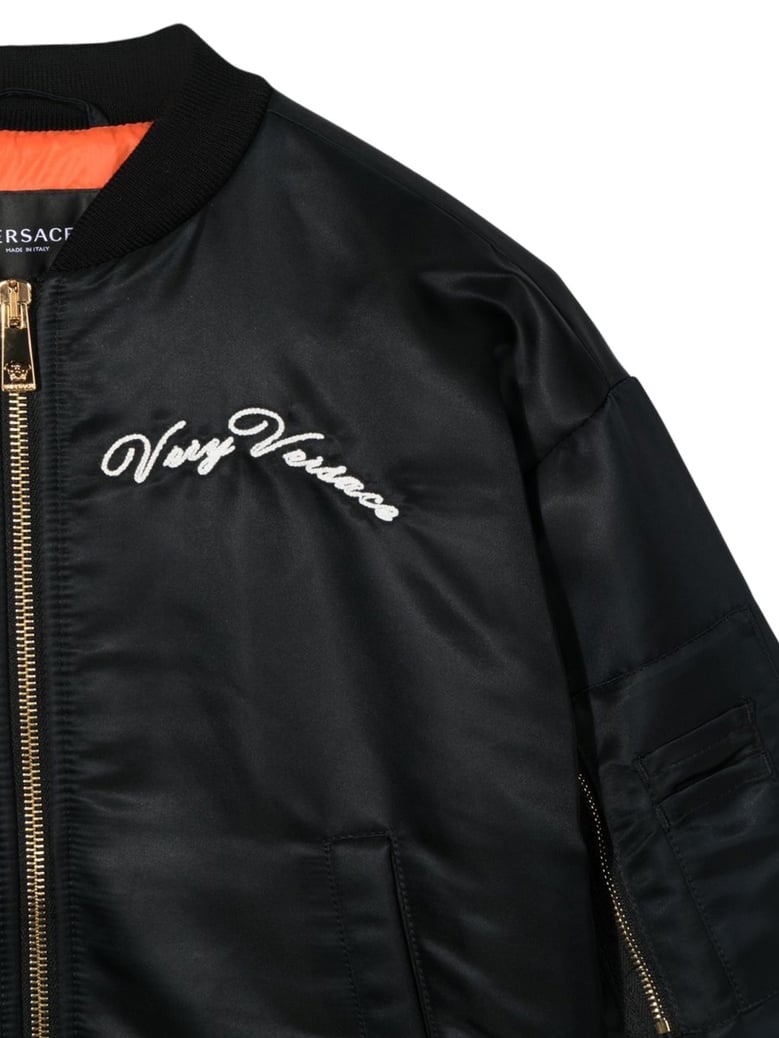 bomber jacket donatella embroidery black by Selfnex