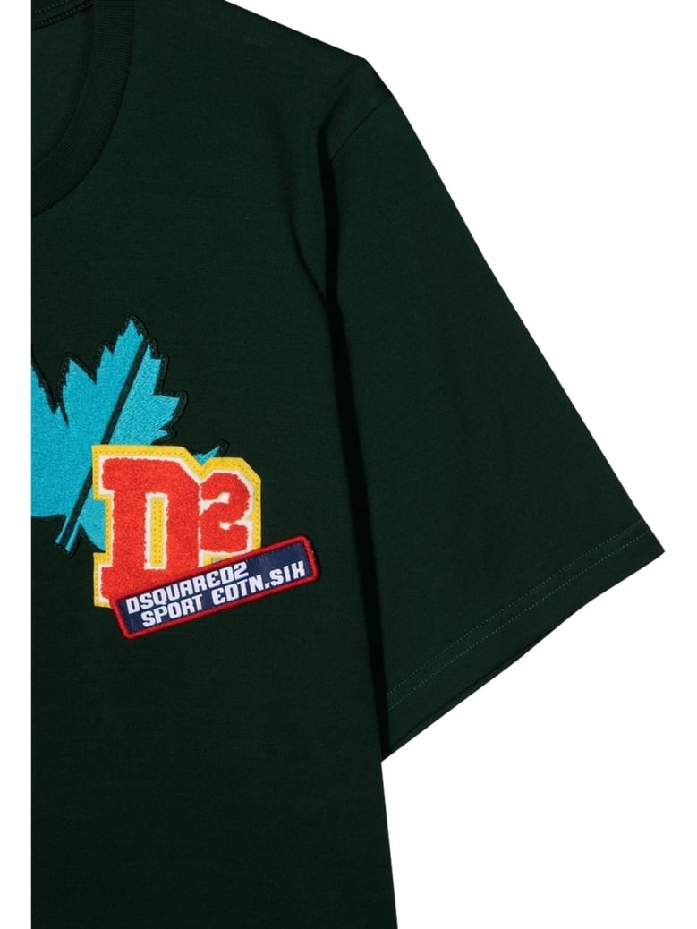 t-shirt with front patch green by Selfnex
