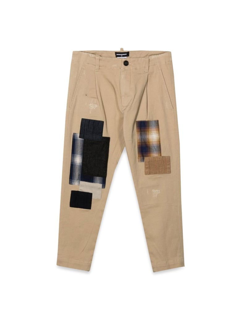 trousers with patches beige by Selfnex