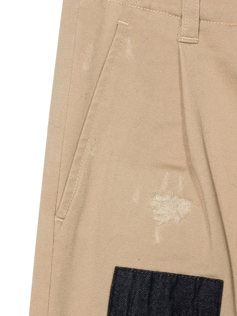trousers with patches beige by Selfnex
