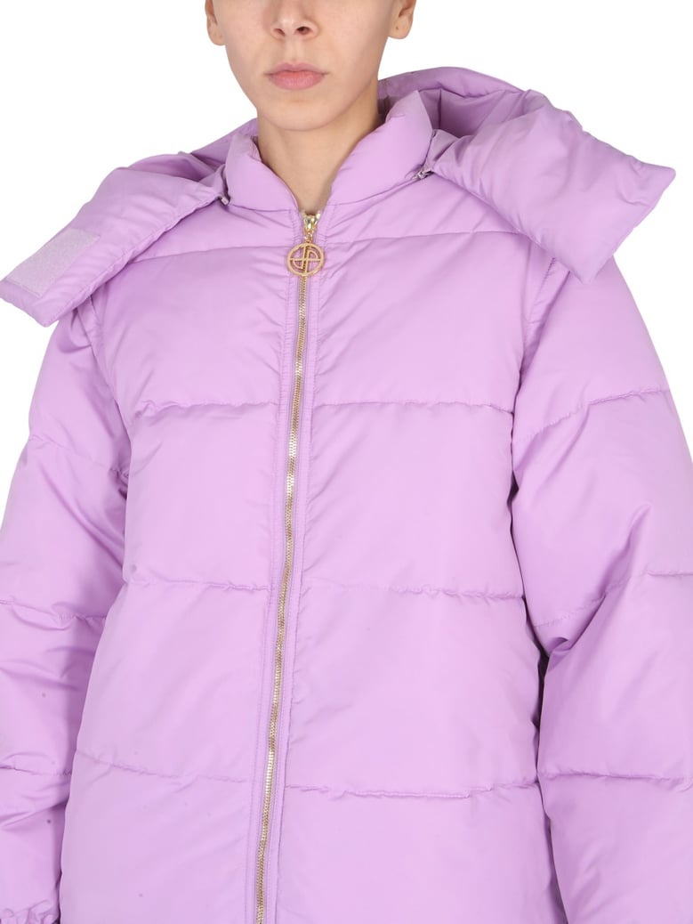 quilted down jacket with hood by Selfnex