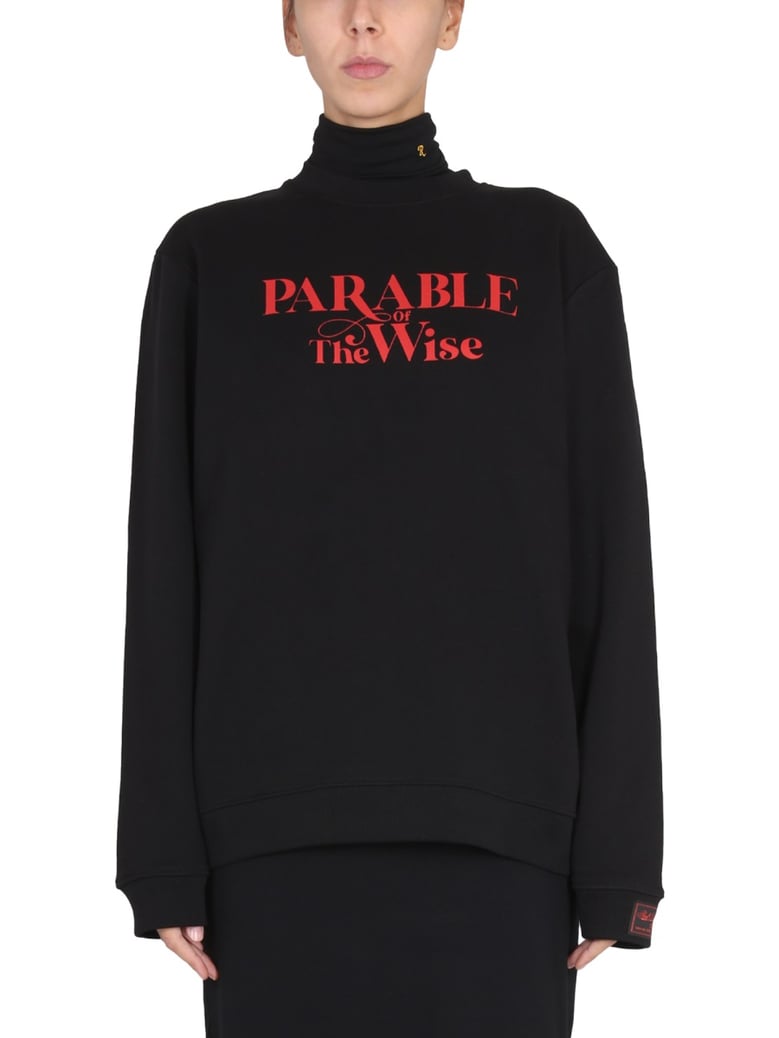 crewneck sweatshirt with front print by Selfnex