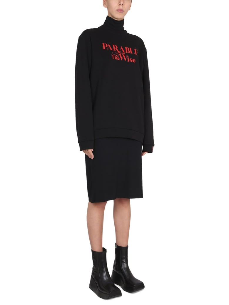 crewneck sweatshirt with front print by Selfnex