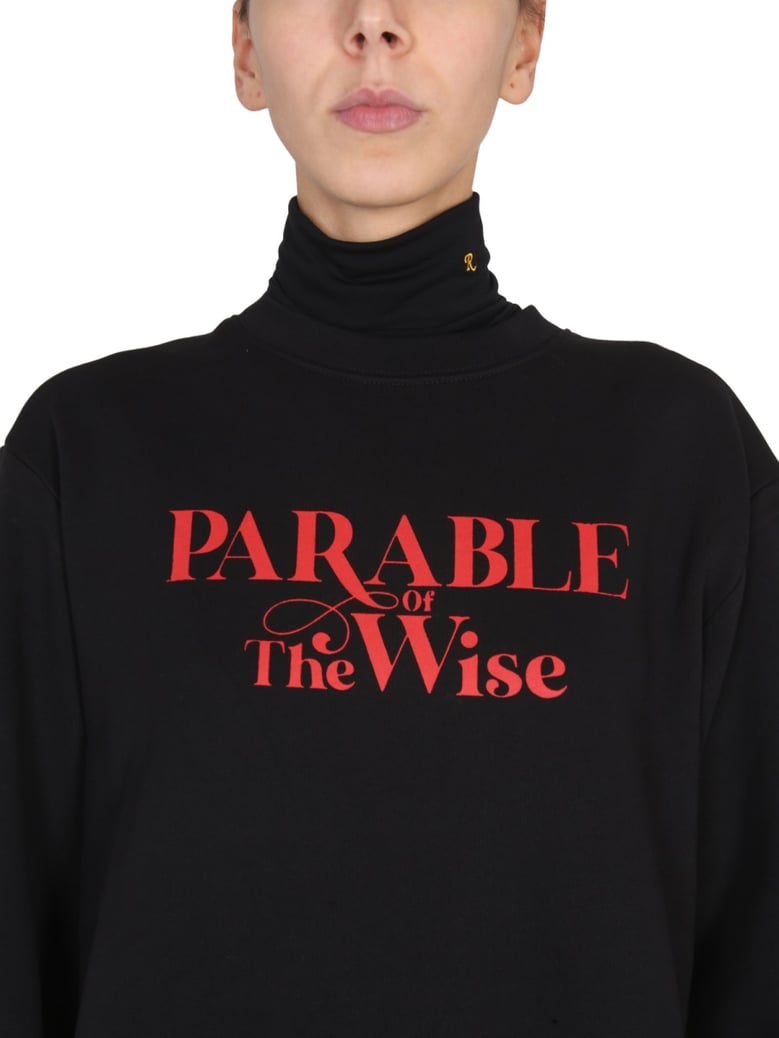 crewneck sweatshirt with front print by Selfnex