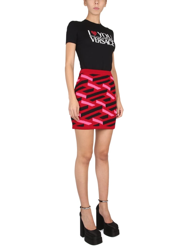 la greca knit skirt by Selfnex