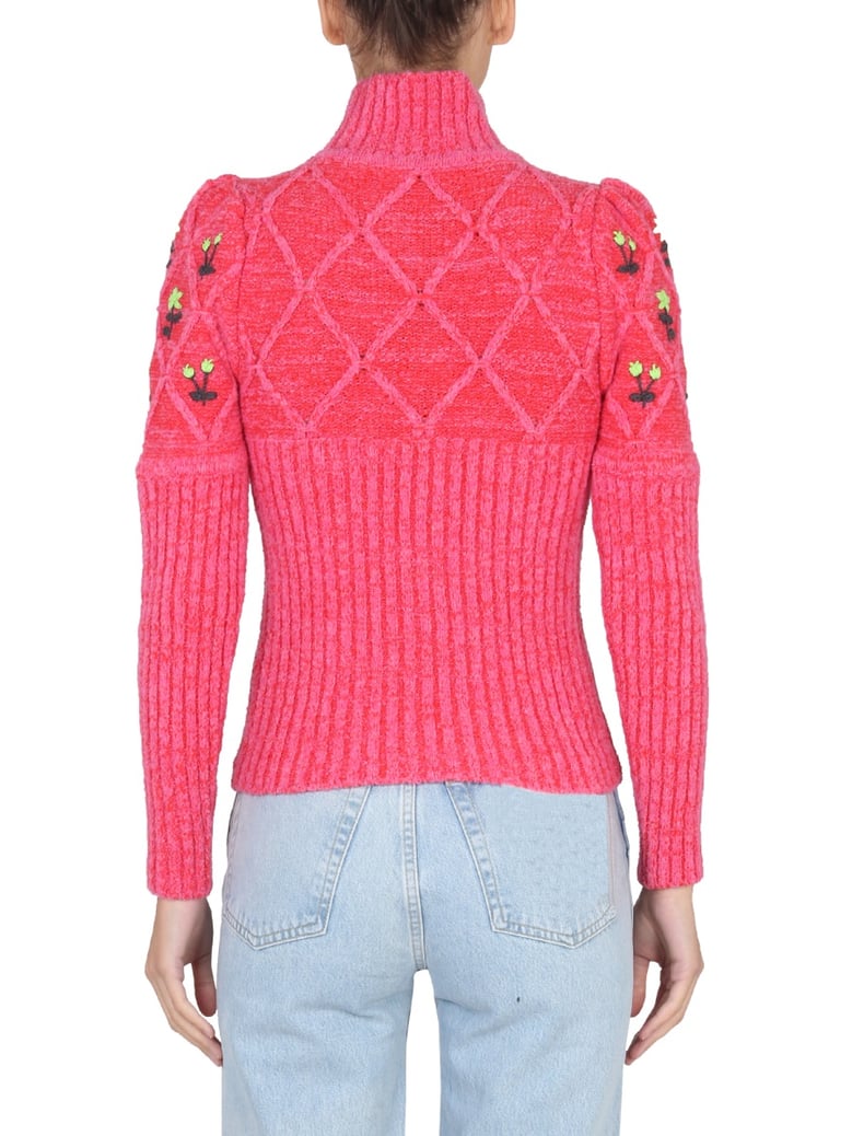 jersey with floral embroidery by Selfnex