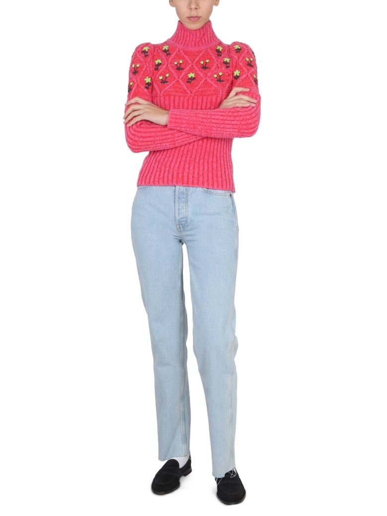 jersey with floral embroidery by Selfnex