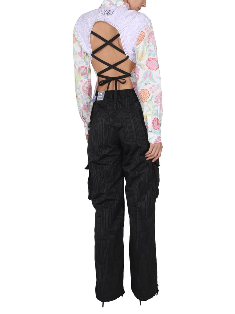 floral print shirt with classic collar by Selfnex