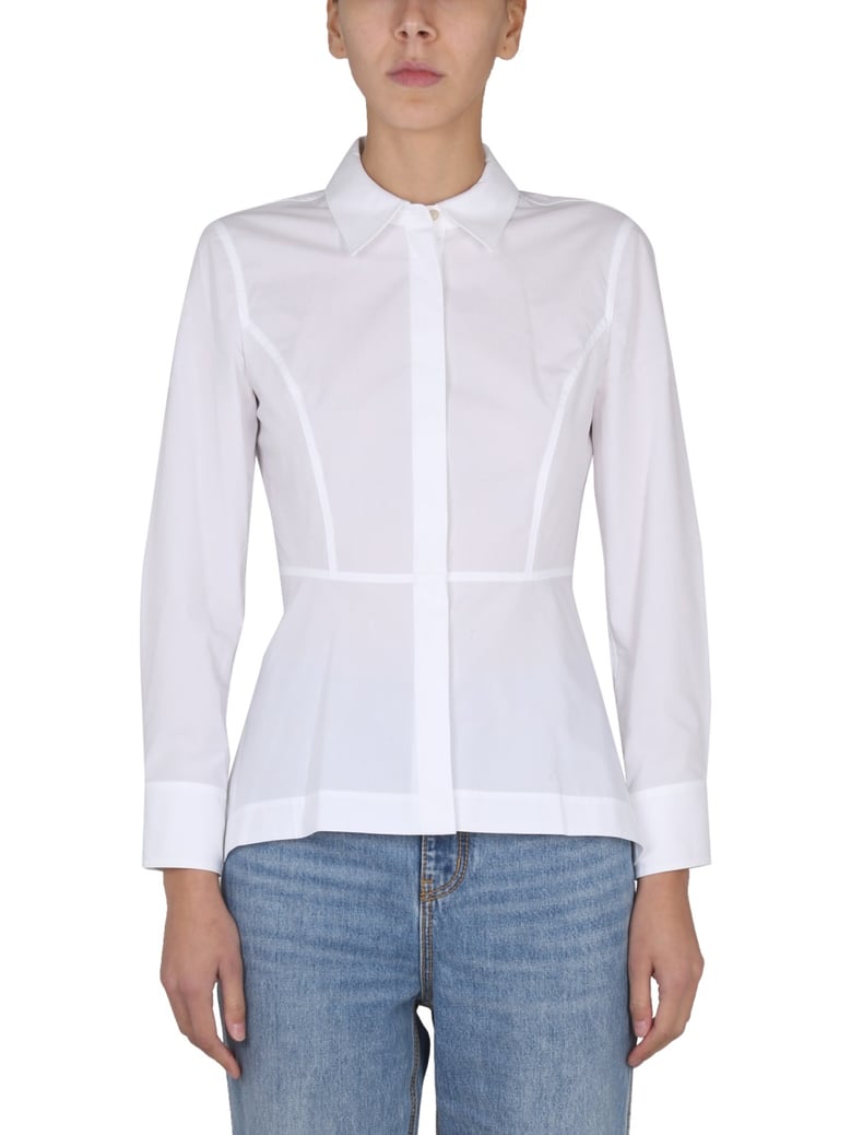 poplin shirt with removable collar by Selfnex