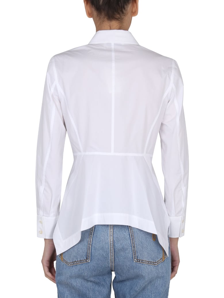 poplin shirt with removable collar by Selfnex