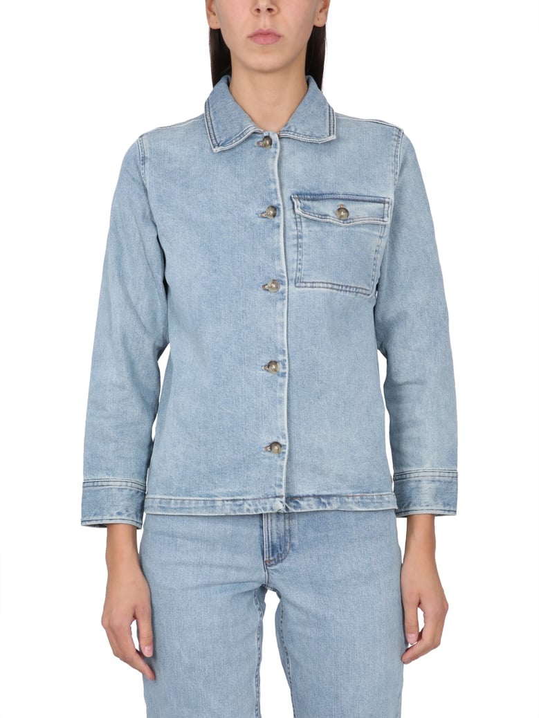 janice shirt in denim by Selfnex