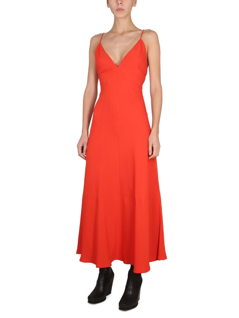 maxi v-neck dress by Selfnex