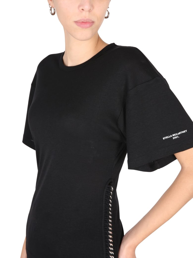 t-shirt with chain detail by Selfnex