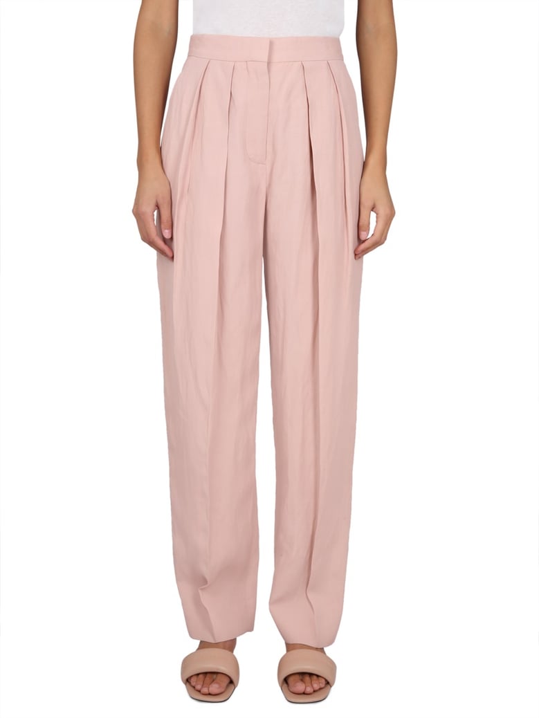 soft trousers with hook and eye closure by Selfnex