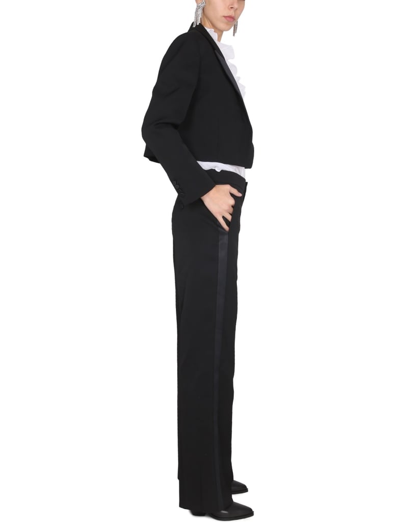pants scarly in black wool by Selfnex