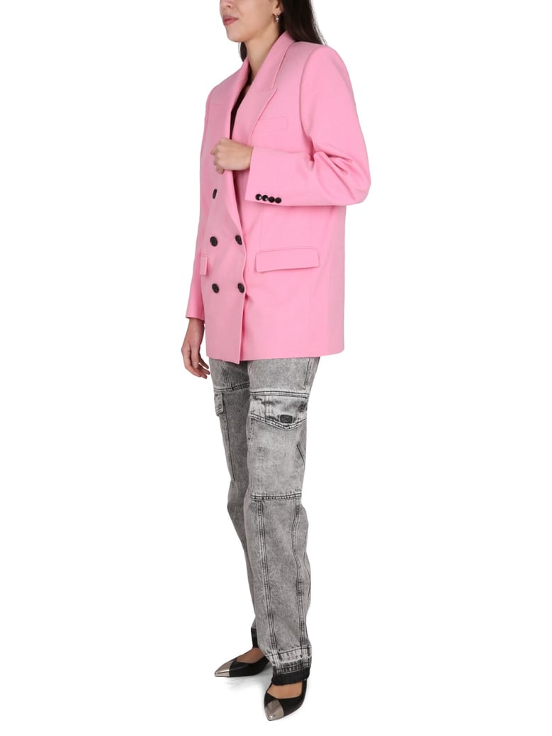 double-breasted jacket in pink by Selfnex