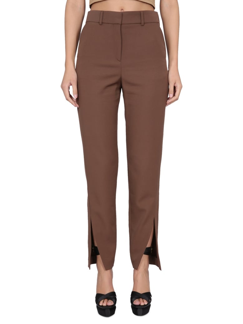 wool pants with zipper closure by Selfnex