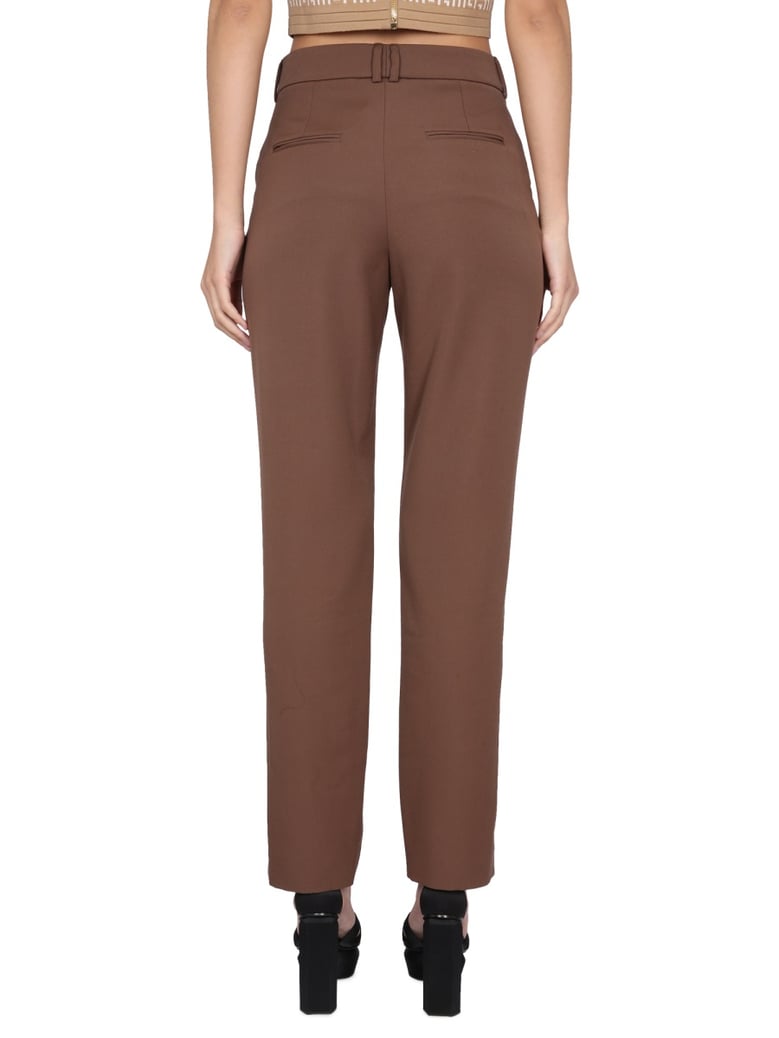 wool pants with zipper closure by Selfnex